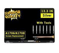 GBOLE Pantalla de repuesto para MacBook Pro A1706 A1708 finales de 2016, mediados de 2017, EMC 3071, 3163, 2978, 3164, pantalla LCD Retina de montaje completo, montaje superior completo de 13.3