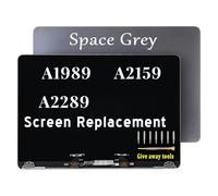 GBOLE Repuesto para MacBook Pro A1989 A2159 A2289 LCD Display Assembly EMC 3214 3358 3301 3456 3348 (gris espacial)
