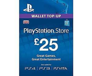 GBP25 Sony Playstation Network Card PSN UK (PlayStation Vita/PS3/PS4) (New)