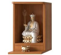 GBPLDMAQ Altar Budista de Madera, Mesa de Altar Pequeña, Bandeja 10 Cm, Capacidad Carga 50 Kg para Recibidores Meditación(Brown,35x33x64cm/14x13x26in)