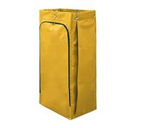 GBPLDMAQ Bolsa de Comercial Cesta de Lavandería la Tela Oxford Impermeable es Fuerte y Transpirable, Bolsa de Carro Limpieza Hebilla de Orificio para Colgar, con Diseño de Cremallera de Arco(Yellow)