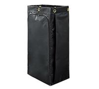 GBPLDMAQ Bolsa de Comercial Cesta de Lavandería la Tela Oxford Impermeable es Fuerte y Transpirable, Bolsa de Carro Limpieza Hebilla de Orificio para Colgar, con Diseño de Cremallera de Arco(Black)
