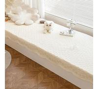 GBPLDMAQ Cojín para Ventanade Algodón Suave, Transpirable Cojín para el Alféizar, Nondeslizante Lavable para el Rincón Acogedor de la Sala Estar(Beige,70x150cm/28x60in)