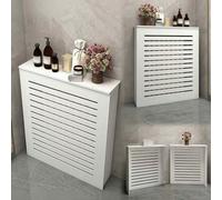 GBPLDMAQ Cubre Radiadores Blanco con Rejilla de Lamas, Cubierta Radiador para Sala de Estar y Baño, Organizador Portátil de Madera con Diseño de Almacenamiento Protector(50x50x15cm/20x20x6in)
