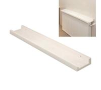 GBPLDMAQ Cubre Radiadores Madera, Cubreradiador Superior Antipolvo y Antihumo, Ideal para Almacenamiento y Decoración, Laterales Elevados con Capacidad de Carga de 25 Kg(White,90x12cm/35x4.7in)