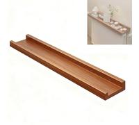 GBPLDMAQ Cubre Radiadores Madera, Cubreradiador Superior Antipolvo y Antihumo, Ideal para Almacenamiento y Decoración, Laterales Elevados con Capacidad de Carga de 25 Kg(Brown,60x12cm/24x4.7in)