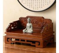 GBPLDMAQ Mesa de Altar, Tablero Reforzado, Altar Budista de Madera, Nondeslizante, Diseño Integrado para Meditación y Culto(60cm)