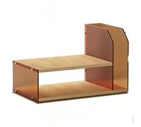 GBPLDMAQ Mueble Impresora Multicapa, Mesa Impresora de Escritorio de Acrílico Multifuncional para Oficina en Casa Soporta Hasta 10 Kg(Brown)