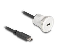 Gbps USB10 DELOCK Enchufe de montaje tipo C con cable p. St. Alu.30m