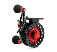 GBSONGJIN Carrete Pesca Mosca, Carrete de Pesca 6+1 rodamientos de Bolas, relación de Engranaje de Alta Velocidad, Aparejo de Carrete de Pesca Suave Izquierdo y Derecho(Black Red Left)