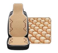 GBSONGJIN Funda De Bolas De Madera para Asiento 1 Funda de Asiento Coche Fresca Verano con Cuentas Madera Arce Natural, cojín Masaje, Transpirable, Ambiental, Impermeable(1PCS E)