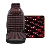GBSONGJIN Funda De Bolas De Madera para Asiento 1 Funda de Asiento Coche Fresca Verano con Cuentas Madera Arce Natural, cojín Masaje, Transpirable, Ambiental, Impermeable(1PCS K)