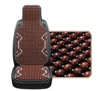 GBSONGJIN Funda De Bolas De Madera para Asiento 1 Funda de Asiento Coche Fresca Verano con Cuentas Madera Arce Natural, cojín Masaje, Transpirable, Ambiental, Impermeable(1PCS G)