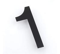 GBSONGLIANGBO Numero Casa Exterior,Numero de Casa Exterior 5 Pulgadas Casa Flotante Números Puerta sesión montado en Acero Inoxidable 18-8 Mate Negro(Number 1)