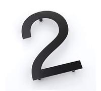 GBSONGLIANGBO Numero Casa Exterior,Numero de Casa Exterior 5 Pulgadas Casa Flotante Números Puerta sesión montado en Acero Inoxidable 18-8 Mate Negro(Number 2)