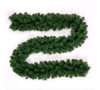 Gbtdoface Guirnalda de Navidad para escaleras, guirnalda verde de Navidad de 9 pies, planta artificial de corona de vegetación de alta calidad, guirnalda de vegetación de Navidad para vacaciones,