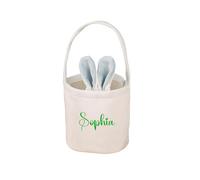 GBTROEY Cesta de Conejo de Pascua Personalizada con Orejas - Cesto de Almacenamiento con Monograma para Decoración de Pascua, Regalo de Baby Shower - Decoración de Primavera