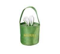 GBTROEY Cesta de Conejo de Pascua Personalizada con Orejas - Cesto de Almacenamiento con Monograma para Decoración de Pascua, Regalo de Baby Shower - Decoración de Primavera