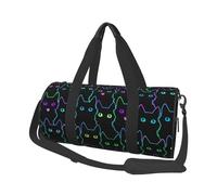 Gbuzozie Bolsa de deporte para gimnasio, bolsa de viaje con compartimento para zapatos, para hombres y mujeres, plegable, ligera, para yoga, gimnasio, bolsa deportiva, Cats #02, Talla única