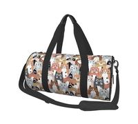 Gbuzozie Bolsa de deporte para gimnasio, bolsa de viaje con compartimento para zapatos, para hombres y mujeres, plegable, ligera, para yoga, gimnasio, bolsa deportiva, Cats #01, Talla única