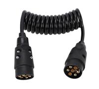 GbwePBqxm Cable en Espiral de Remolque de Resorte de 7 núcleos, 2M, 12V, 24V, Compatible con vehículos comerciales, campistas, Coches y Barcos