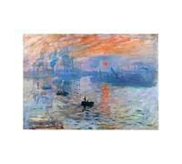 GBYangPJia Impresión sobre lienzo Claude Monet's Impression, amanecer (1872), pintura famosa, decoración de pintura, 58 x 90 cm, sin marco