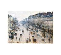 GBYangPJia Lienzo de pared El bulevar Montmartre en una mañana de invierno (1897) de Camille Pissarro. Decoración de Jesús 40 x 60 cm, sin marco