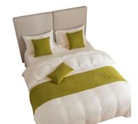 GBYUHAIJUN Bufanda De Cama,Camino de Cama Toalla de Cama con diseño Diamantes Sencillos for la cabecera un Hotel Tipo Bed and Breakfast(Grass Green,45 * 210cm)
