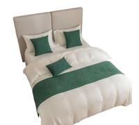 GBYUHAIJUN Bufanda De Cama,Camino de Cama Toalla de Cama con diseño Diamantes Sencillos for la cabecera un Hotel Tipo Bed and Breakfast(Green,45 * 45cm Pillowcase)