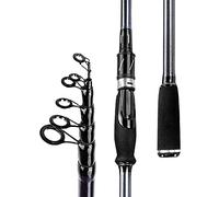 GBYUHAIJUN CañA De Pescar,CañA Pescar Aplicando la caña de Pesca Ultraligero Telescópico de la Pesca del mar Fibra de Carbono 1. 8m 2.1m 2.4m 2.7m 3.0m(S Rod,1.8M)