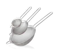 GBYUHAIJUN Tamizador De Harina,Tamizador Juego De 1/3/4 Coladores Aceite Malla Fina Acero Inoxidable, Colador Harina, Tamiz, Herramientas For Repostería, Accesorios Cocina(3pcs Silver)