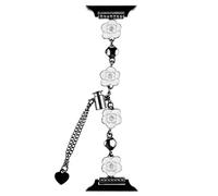 GBZHMCASE Correa de reloj Camellia for niñas for iWatch Series 9, 8, 7, 6, 5, 4, 3, 2 y 1 SE, compatible con iWatch de 42 mm, 41 mm, 40 mm y 38 mm.(BW,44mm(4/5/6/SE/SE2))