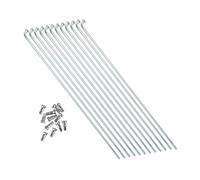 GBZIJIE Radios Bicicleta Inoxidable 12 Uds 290mm/11,4 Pulgadas 14G J Bend Bicicleta 304 radios de Acero Inoxidable con pezones 12mm Ciclo(Silver)