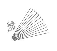 GBZIJIE Radios Bicicleta Inoxidable 12 Uds 290mm/11,4 Pulgadas 14G J Bend Bicicleta 304 radios de Acero Inoxidable con pezones 12mm Ciclo(Black)