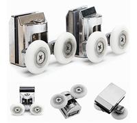 GBZIJIE Rodamientos Mampara Ducha,Ruedas Mamparas Paquete de 2pcs 23mm Puerta de Ducha Rodillos/Rodillos/Ruedas Tops Twin for Puertas correderas