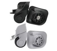 GBZIJIE Ruedas para Maletas de Viaje 3 Pares de Ruedas giratorias for Maletas, silenciosas Equipaje, Repuesto y carritos(Black Large)