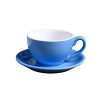 GBZIJIE Tazas de Cafe,Coffee Mug 220ML Moderna de cerámica Simple Taza de café Cappuccino Set Copas for la Copa Latte Mocha café con el platillo(Blue)