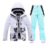 GBZIJIE Traje de Nieve de MontañA Warme Traje de esquí for Mujer, Conjunto Pantalones Chaqueta Impermeable a Prueba Viento y cálido for Invierno for Hombre, Traje Snowboard for Esquiar(Suit 15,L)