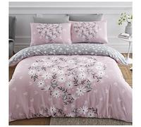 GC GAVENO CAVAILIA Conjuntos de Funda de edredón Reversible Floral Doble, Funda de edredón Transpirable con Almohada Caeses, Rosa Rubor (705918)