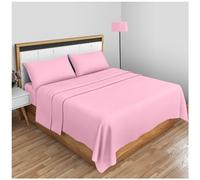 GC GAVENO CAVAILIA Diamond Plain Dyed Sábana encimera, Poliéster y algodón, Rosa, Doublé
