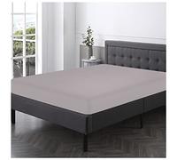 GC GAVENO CAVAILIA Funda de Almohada de Lujo de polialgodón, Ajustable, Plana, fácil Cuidado, Suave y acogedora, Color Gris, sábana Individual