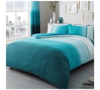 GC GAVENO CAVAILIA Urban Ombre-Juego de Funda de edredón Reversible de algodón y poliéster, 50, Verde Azulado, Sencillo, Suelto