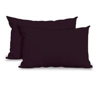 GC GAVENO CAVAILIA Juego de 2 Fundas de Almohada súper Suaves, hipoalergénicas y Transpirables, de polialgodón, con Cierre de sobre, Fundas de Almohada estándar Lavables (50 x 75 cm), Color Baya