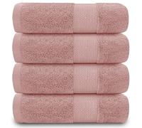 GC GAVENO CAVAILIA Juego de 4 Toallas de Mano para baño, 700 g/m², algodón Egipcio, Toallas de Calidad de Hotel, Lavables a máquina, Rosa Rubor, 50 x 85 cm