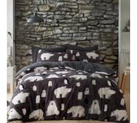 GC GAVENO CAVAILIA Juego de Funda de edredón de Forro Polar Gris tamaño King, Muy cálido, Ropa de Cama térmica para acurrucarse