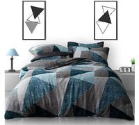 GC GAVENO CAVAILIA Juego de Funda de edredón para Cama de Matrimonio, Forro Polar Esponjoso, 100% poliéster, cálido y Acogedor, Color Verde y Gris