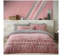 GC GAVENO CAVAILIA Juego de Ropa de Cama de Forro Polar para Cama Doble, Funda de edredón Rosa con Fundas de Almohada, Muy Suave, Mullido y cálido