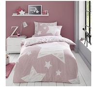 GC GAVENO CAVAILIA Juego de sábanas bajeras de Lujo para niños, Funda de Superestrella o Cortinas Infantiles de fácil Cuidado, polialgodón, Color Rosa Rubor, Juego de edredón Doble
