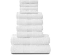 GC GAVENO CAVAILIA Juego de Toallas de baño de 10 Piezas, Suaves y absorbentes, 450 g/m², Incluye 2 Toallas de baño, 4 Toallas de Mano, 4 paños para la Cara, Lavables a máquina, Color