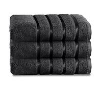 GC GAVENO CAVAILIA Juego de Toallas de baño de 100% algodón Peinado, súper Suaves y Altamente absorbentes, Kensington, Gris Oscuro